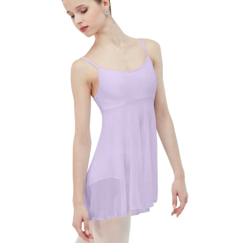 Lilac Spaghetti-Strap Swim Cover-Up Dress